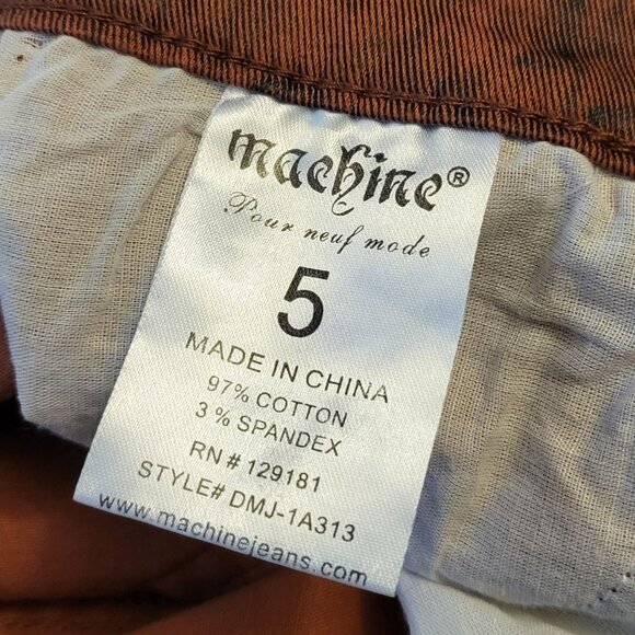 MACHINE | Youth Dark Red and Black Skinny Jeans - Picture 9 of 10